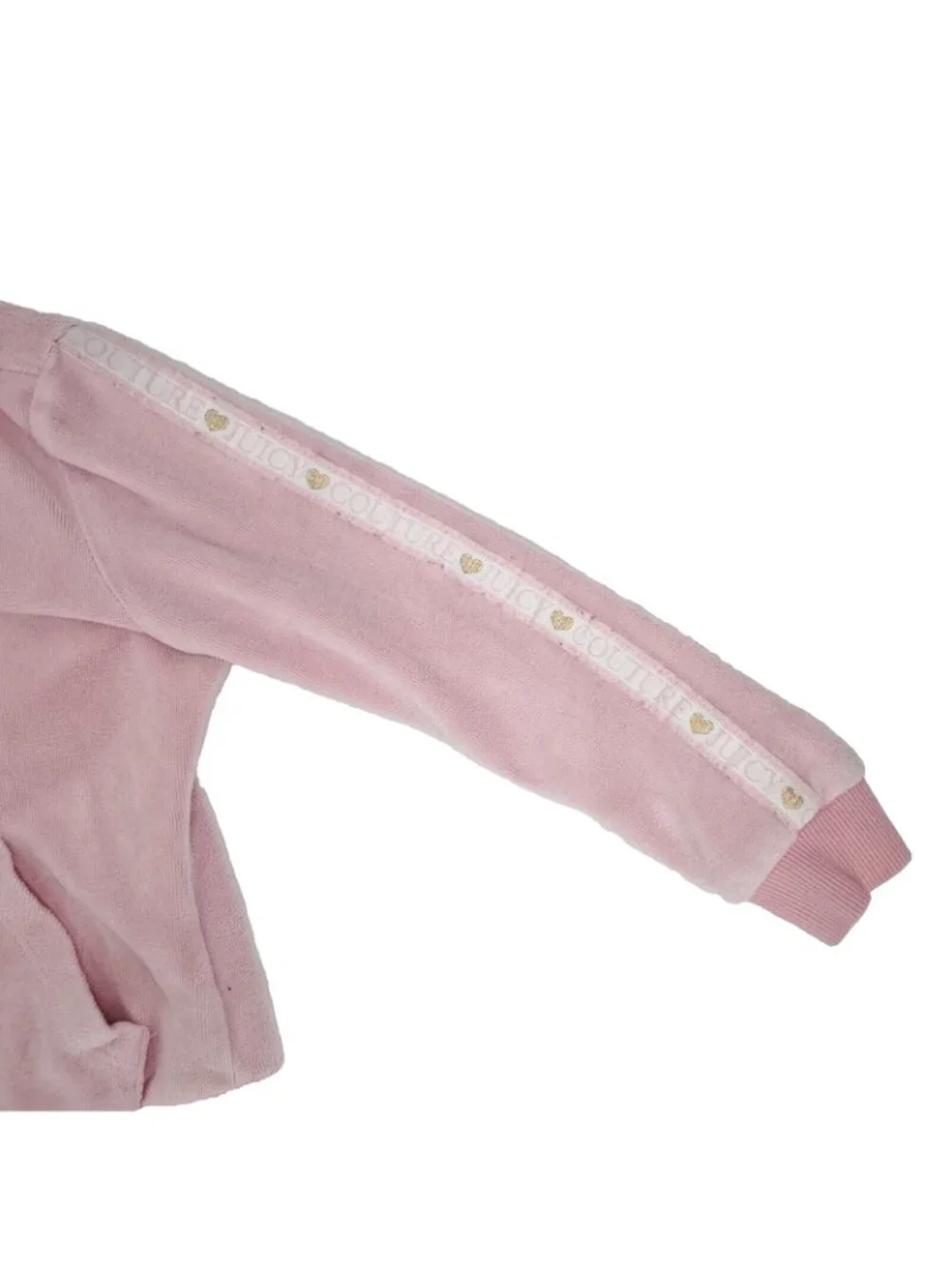 Juicy Couture Hoodie Sweatshirt Girls 4T Pink Velour Track Jacket Full Zip-up